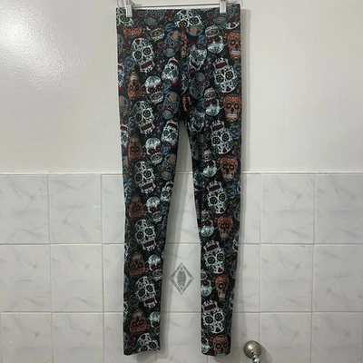 Runway Ready 万圣节糖头骨打底裤 多色 Spooky Grunge Goth 尺寸 S — 第 1/4 张图片