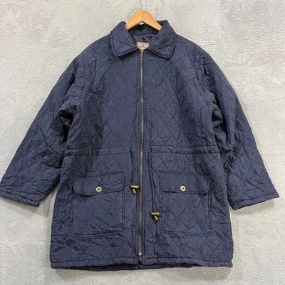 Vintage Ami Jacket Womens Large 100% Silk Quilted Barn Chore Outdoors Full Zip - Image 1 of 4