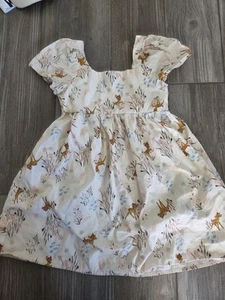 Vestido Disney Bambi estampado floral para niñas - Talla M 8. Usado en excelente estado - Imagen 1 de 5