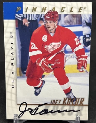 1997-98 Pinnacle Be A Player Auto Joey Joe Kocur #153 Auto Red Wings VTG NHL 90s - Image 1 of 4