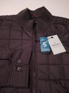 UNTUCKIT Men's Full Zip 100% Polyester XXXL QUILTED LINED Dark Green Jacket NWT - Picture 1 of 9