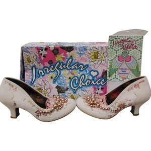 Irregular Choice Floral Embellished Heels White Pearl Detail Size 4 - Picture 1 of 4