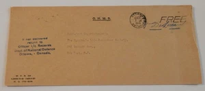 Ottawa Canada Defense Department December 2 1941 WW2 free frank - Picture 1 of 2