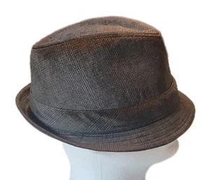 Vintage Stetson Harris Polyester Fedora Größe M Braun - Bild 1 von 14