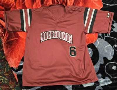 Camiseta de béisbol Midland Rockhounds ligas menores talla para hombre grande #6 Lund Foto 1 de 4