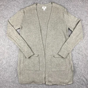Old Navy - Long Open Cardigan w/ Pockets, Women's M (Light Grey) - Picture 1 of 6