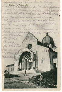 894 01 ANCONA CATTEDRALE da BARI per AUSTRIA con PIROSCAFO CIMAROSA - Picture 1 of 2