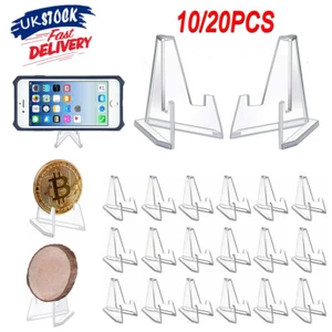 10/20x Card Stands Trading Business Cards Display Stand Coins Paper Clip Holder - Picture 1 of 14