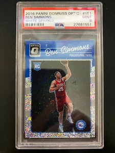 Ben Simmons 2016-17 Panini Donruss Optic RC White Sparkle PSA9 - Imagen 1 de 2