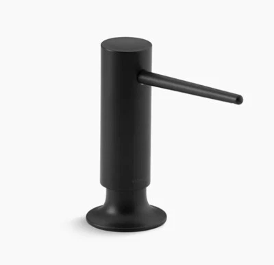 Kohler K-1995-BL Contemporary Soap / Lotion 16-Ounce Dispenser, Matte Black - Image 1 of 4