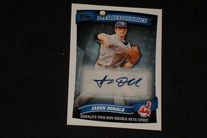 JASON DONALD 2010 TOPPS PEAK PERFORMERS CERTIFIED SIGNED AUTOGRAPHED CARD