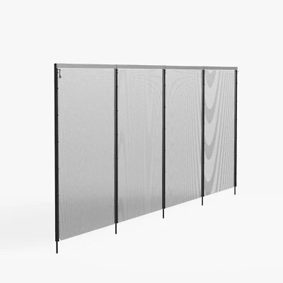 DOMI OUTDOOR LIVING Domi 5'x12' DIY Pool Fence for Inground Pools,Outdoor Pool,Black Pool Mesh