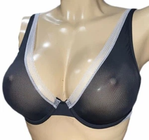 Victorias Secret ungefütterter halber Spitzenborte weich durchsichtig Bügel-BH schwarz neu - Bild 1 von 5
