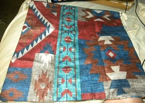 Schöner 18" x 18" dekorativer Kissenbezug mit Quasten NEU blau, weinrot, türkis - Bild 1 von 2