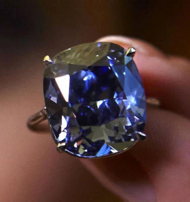 Твердое коктейльное кольцо 925 пробы синий подушка солитер ювелирных изделий новый - Изображение 1 из 2
