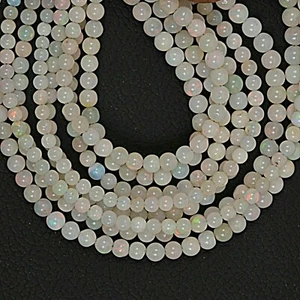 Cuentas rondelle lisas de ópalo etíope blanco 3,5 mm-6 mm 16 pulgadas filamento BMC-323 - Imagen 1 de 5