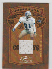 DEION SANDERS Cowboys 2005 Classics Legendary Players GAME WORN Jersey Card /150