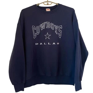 NUTMEG Dallas Cowboys Vintage Sweatshirt Crewneck Embroider NFL Football XL blau 90s - Bild 1 von 14
