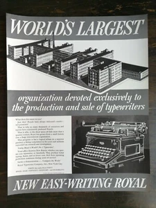 Vintage 1936 Easy-Writing Royal Typewriter Full Page Original  Ad 122 - Picture 1 of 1