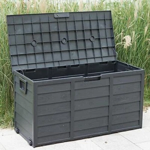 300 Litre Outdoor Storage Box Garden Patio Plastic Chest Lid Container Multibox - Picture 1 of 9