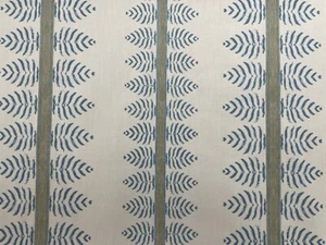 Woodperry Streifen BAUMWOLLE STAHL BLAU Vorhang Handwerk Stoff - Bild 1 von 8