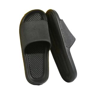 Ultra Lightweight Black Rubber Foam Slipper Slide Sandal Sz 7-8m 