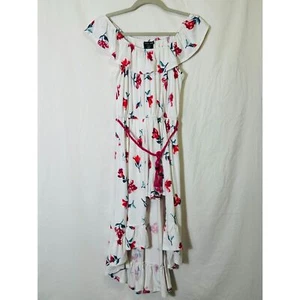 Paper Doll Girls Hi/Low Floral Romper Off The Shoulder Size 16 - Picture 1 of 5