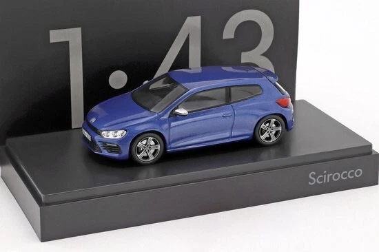 VW SCIROCCO R 1K8 2.0T 2017 AZUL ASCENDENTE 19” CADIZ 1:43 SPARK (MODELO DE DISTRIBUIDOR ORIGINAL) Foto 1 de 2