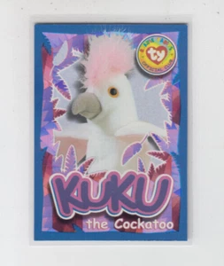1999 Ty Kuku The Cockatoo Beanie Babies Purple Foil card #263 - Picture 1 of 2
