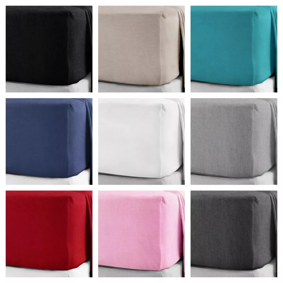 Luxury 100% Brushed Cotton Thermal Flannelette Deep Fitted Sheets Or Pillowcases - Image 1 of 1