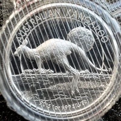 2015 Australian Kangaroo 1 oz Silver Proof High Relief Coin – 999 Silber OVP - Bild 1 von 4