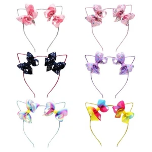 New Jojo Glitter Cat Ear with Mini Bows Headband - Picture 1 of 5