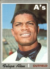 1970 Topps Oakland Athletics Baseball Card #434 Felipe Alou - VG