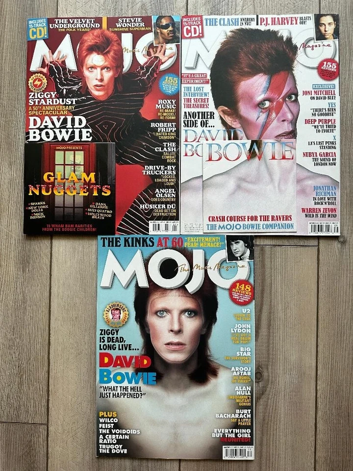 DAVID BOWIE (3) MOJO Magazine Lot Includes (2) Free CD Sept 2020 Jul 2022 May 23 - Image 1 of 1