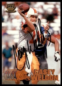 1997 Pacific Bronze Casey Weldon OnCardIPAuto Buccaneers #406 *Noles2148*