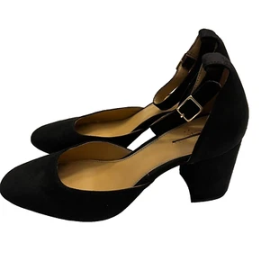 J.Crew $148 Block Heels with Ankle Strap in Black Size 6.5 BT273 - Picture 1 of 13