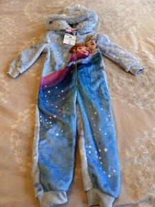 Disney Frozen Fleece One Piece Zip And Hooded Girls Age 2-3 Years NEW - Picture 1 of 17