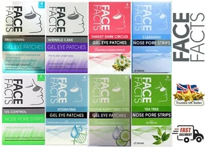 Face Facts Cleansing Eye Gel Pads Lint Free Patches Make Up Nose Pore Strips UK - Picture 1 of 10