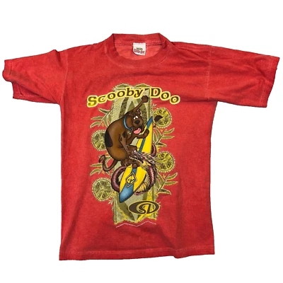 Vintage 1999 Scooby Doo Youth Medium (8) Cartoon Network Surfboard Dragon Tee - Image 1 of 4