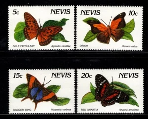 Nevis, Sc #640-43, MNH, 1991, BUTTERFLIES, INSECTS - Picture 1 of 1