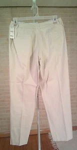 Pantalones para mujer Larry Levine beige talla 12P nuevos con etiquetas - Imagen 1 de 4