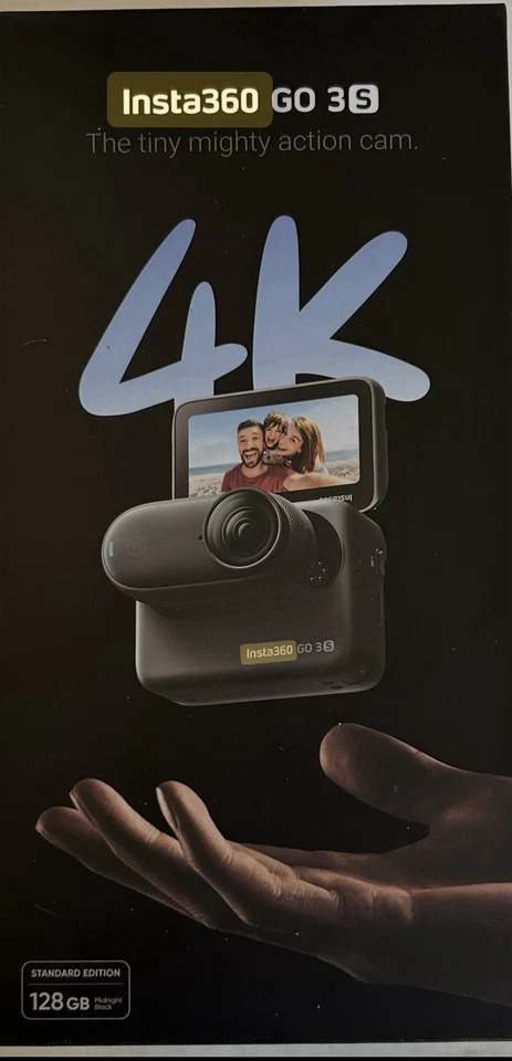 Insta360 GO3S 128GB Action Camera - Black - SEALED, NEW! - Image 1 of 1