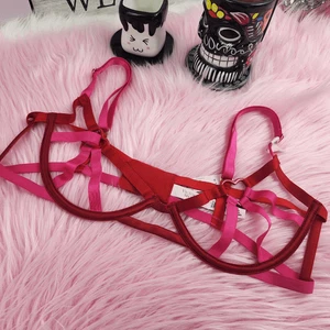 NWT Victoria’s Secret Very Sexy Low Cut Demi Bra Red Pink M-DD #7280 - Picture 1 of 8