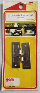 Pack x 2 ouvre-boîtes neufs scout acier nickelé GAM Réf. 330400 Made in France - Picture 1 of 4
