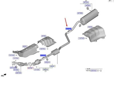 Hyundai Bayon BC3 Exhaust Pipe Clamp 28641C8450 NEW GENUINE - Image 1 of 2