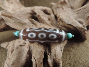 Antik 10 Augen Energie Tibetisch Alt Achat Dzi Perlen Amulett Tibet Gzi Perle H - Bild 1 von 8