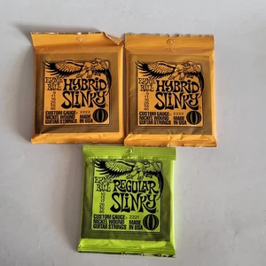 Lote de cuerdas para guitarra eléctrica Ernie Ball 2222/2221 níquel regular naranja resbaladizo - Imagen 1 de 2