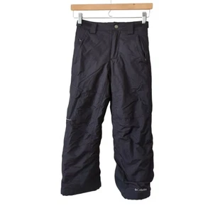 Columbia Kids Snow Pants Sz S 6 Unisex Boy Girl Black Winter Warm Insulated Ski - Picture 1 of 11