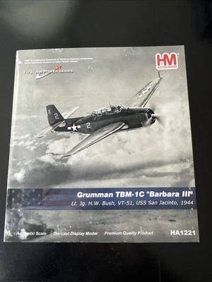 Hobby Master 1:72 Grumman TBF Avenger USN VT-51 Barbara III George Bush HA1221 - Image 1 of 3
