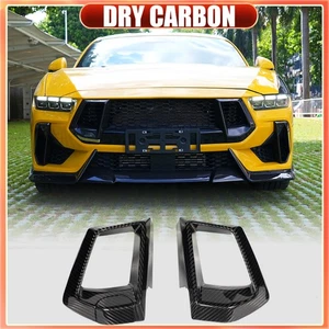 For Ford Mustang S650 GT 24UP DRY CARBON Front Bumper Grille Side Air Intakes - Picture 1 of 21